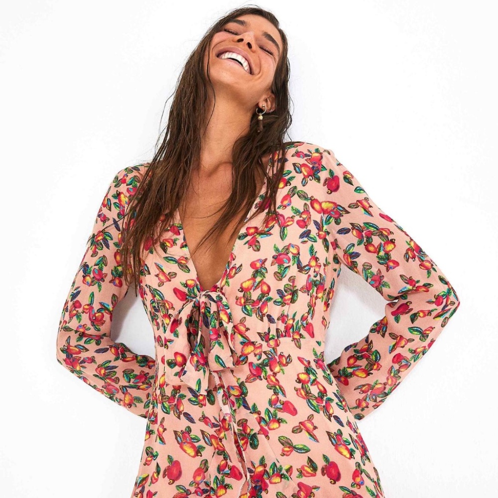 Farm Rio Dainty Cashew Dress xs